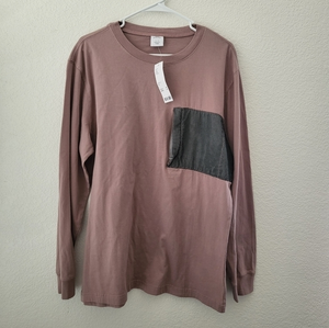 Men's Urban Outfitters Pocket Long Sleeve Crew Shirt